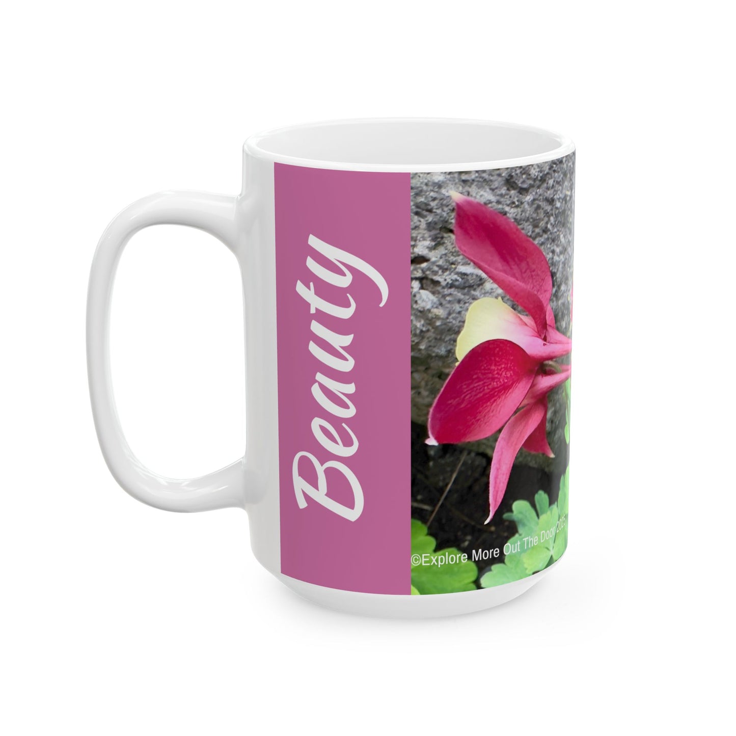 Columbine Flower Ceramic Coffee Mug (11, 15oz)