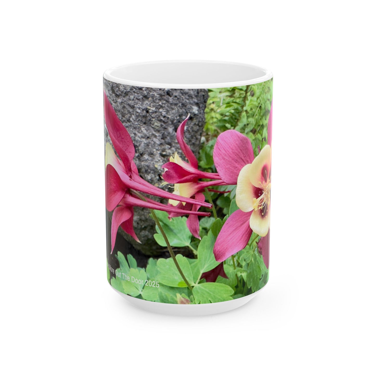 Columbine Flower Ceramic Coffee Mug (11, 15oz)