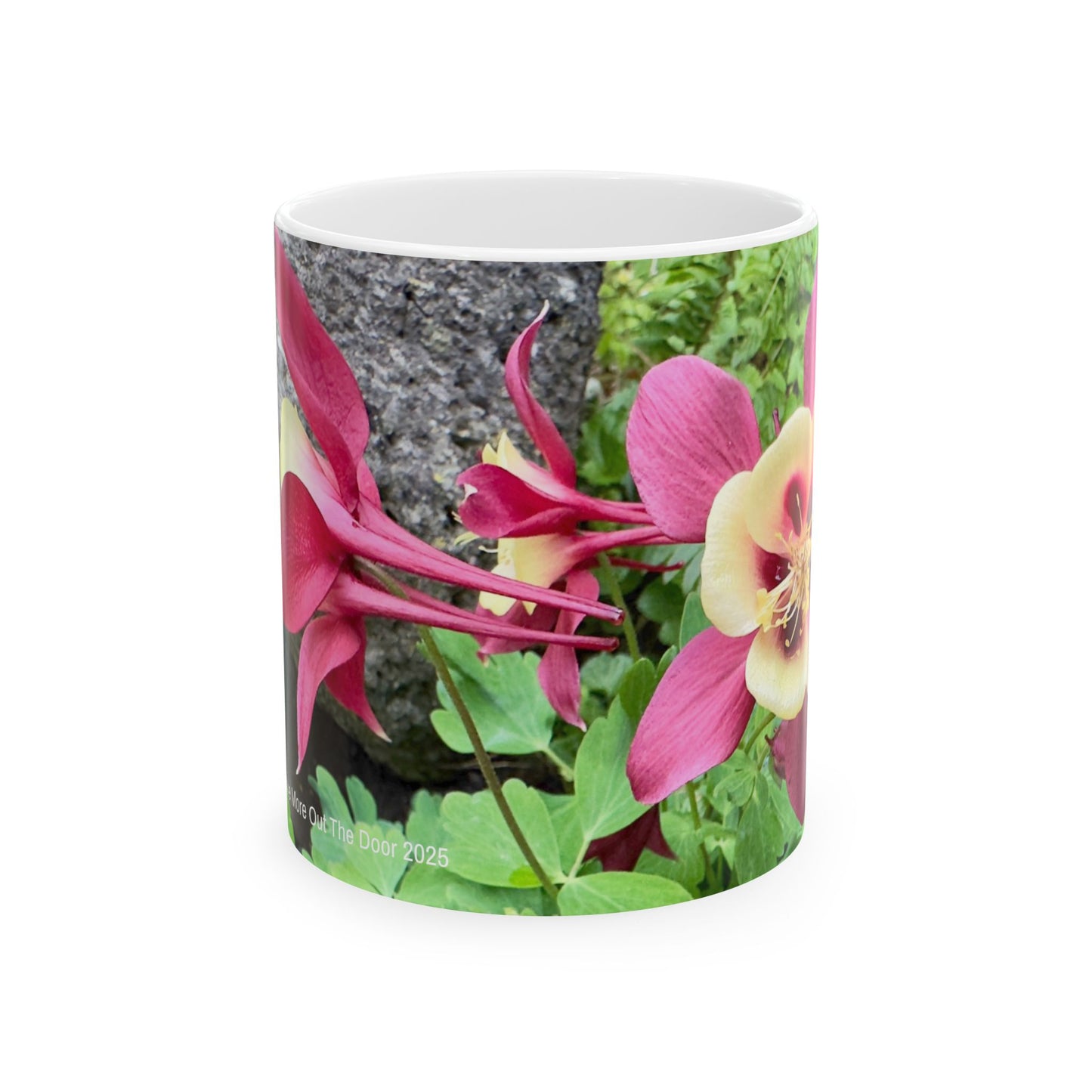 Columbine Flower Ceramic Coffee Mug (11, 15oz)