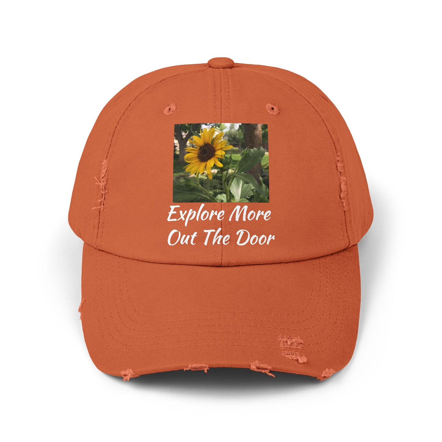 Sunflower Adventure Explore More Out the Door Distressed Cap