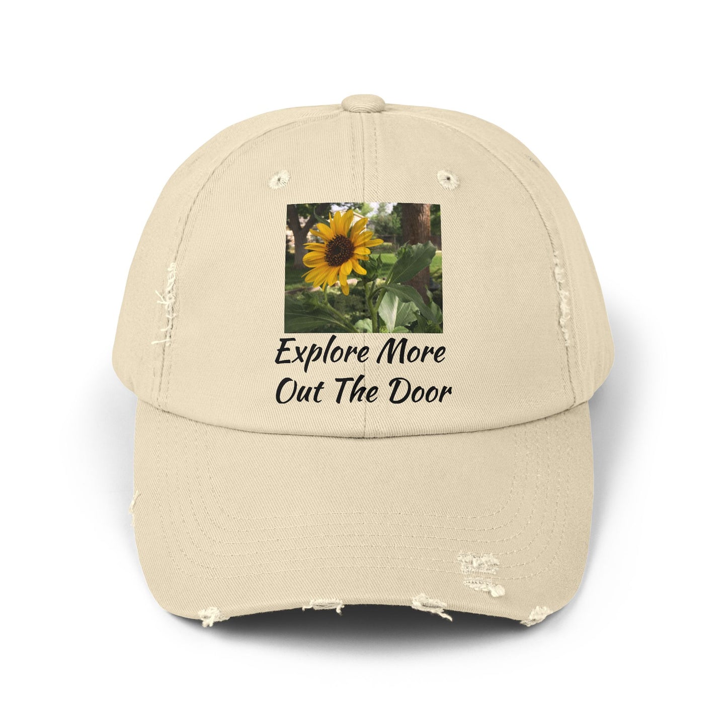 Sunflower Adventure Explore More Out the Door Distressed Cap