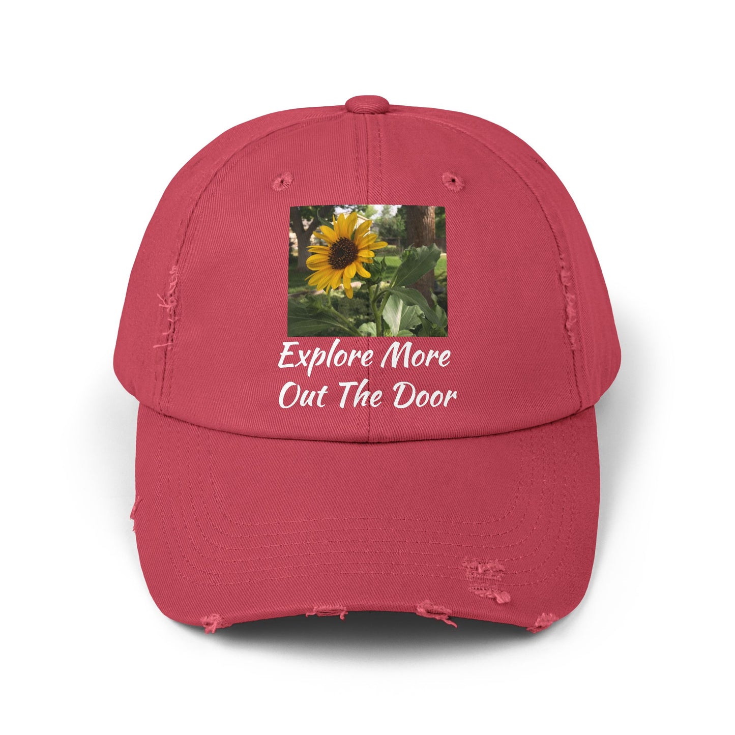 Sunflower Adventure Explore More Out the Door Distressed Cap