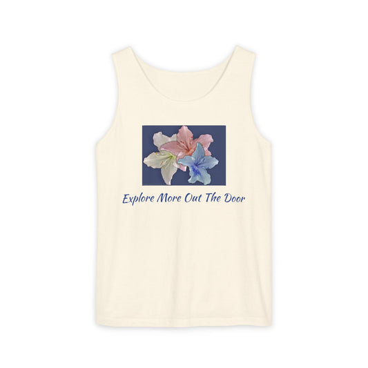 Red, White, and Blue Floral Tank Top - perfect for summer days