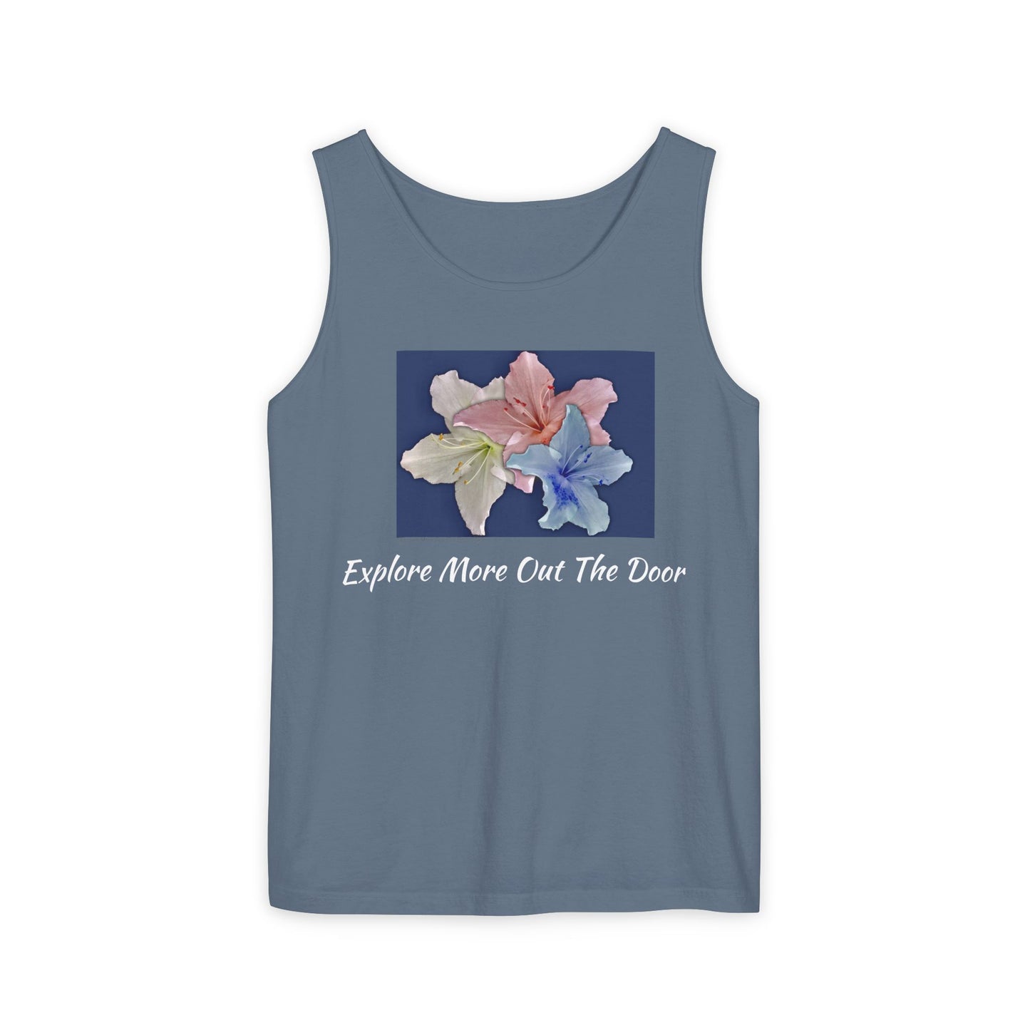 Red, White, and Blue Floral Tank Top - perfect for summer days