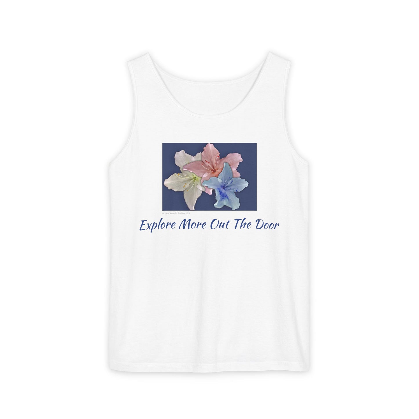 Red, White, and Blue Floral Tank Top - perfect for summer days