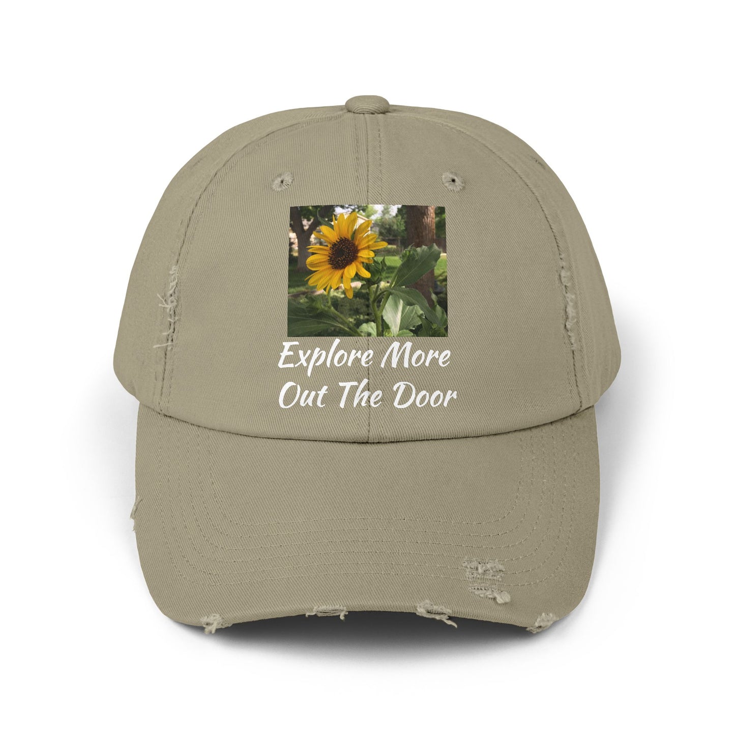 Sunflower Adventure Explore More Out the Door Distressed Cap