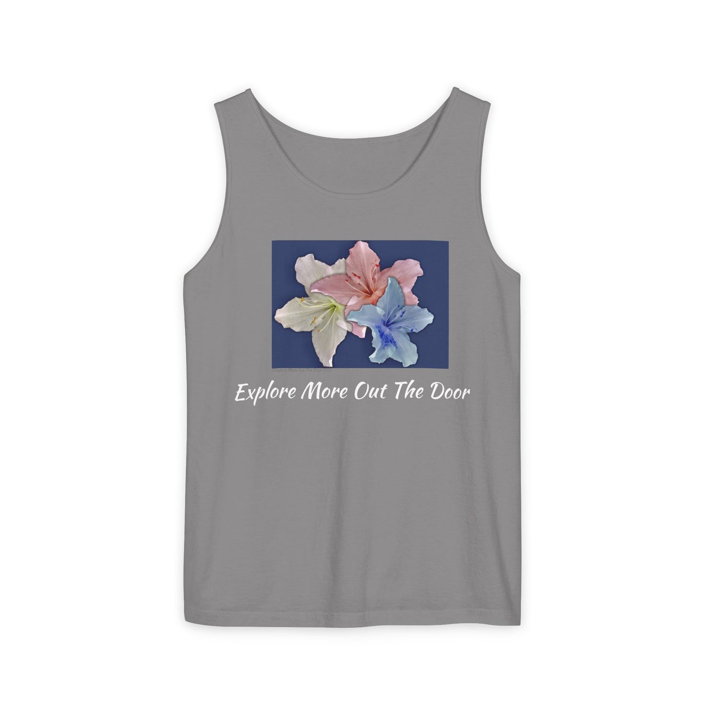 Red, White, and Blue Floral Tank Top - perfect for summer days