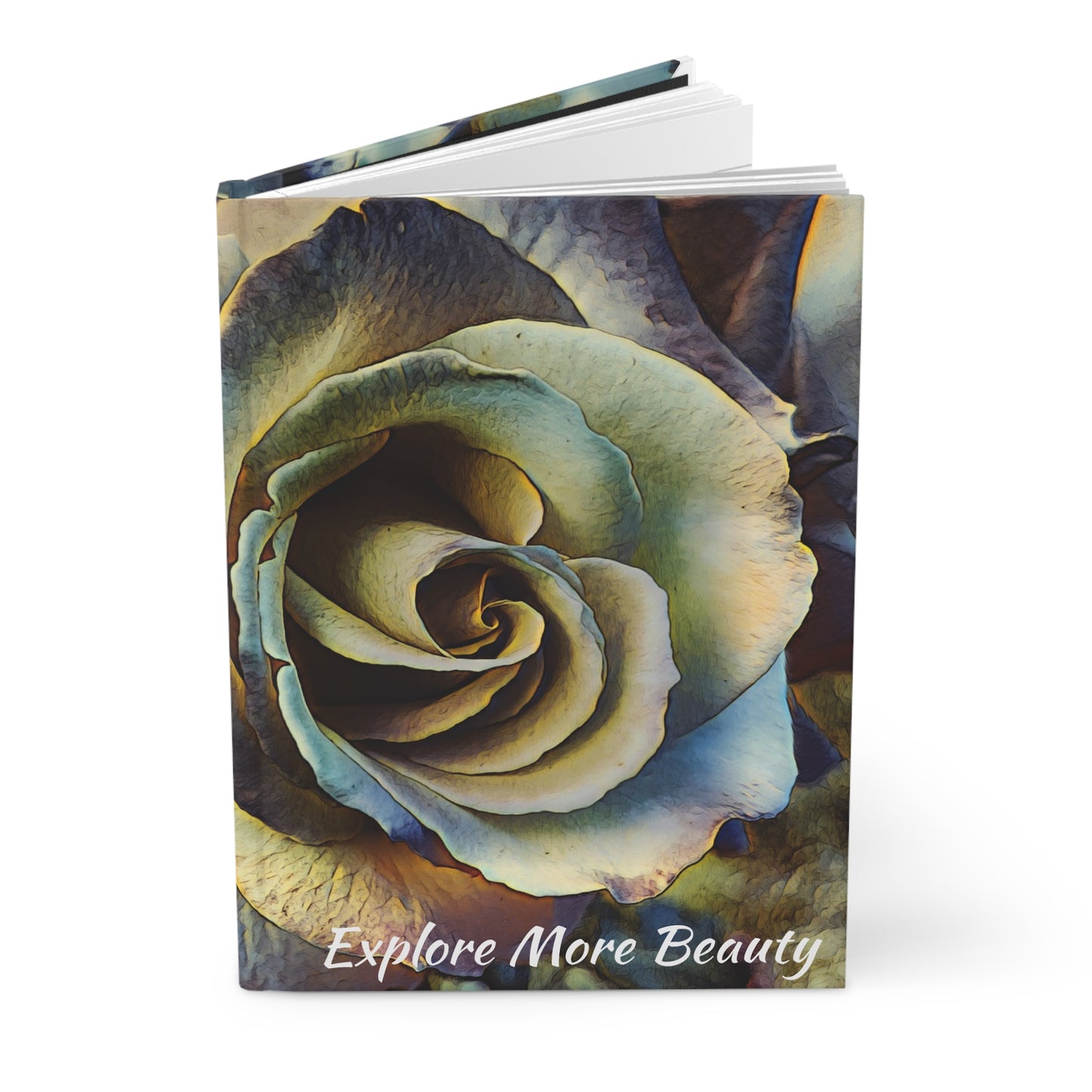Artistic Floral Hardcover Journal | Explore More Beauty Notebook