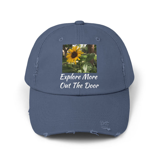Sunflower Adventure Explore More Out the Door Distressed Cap