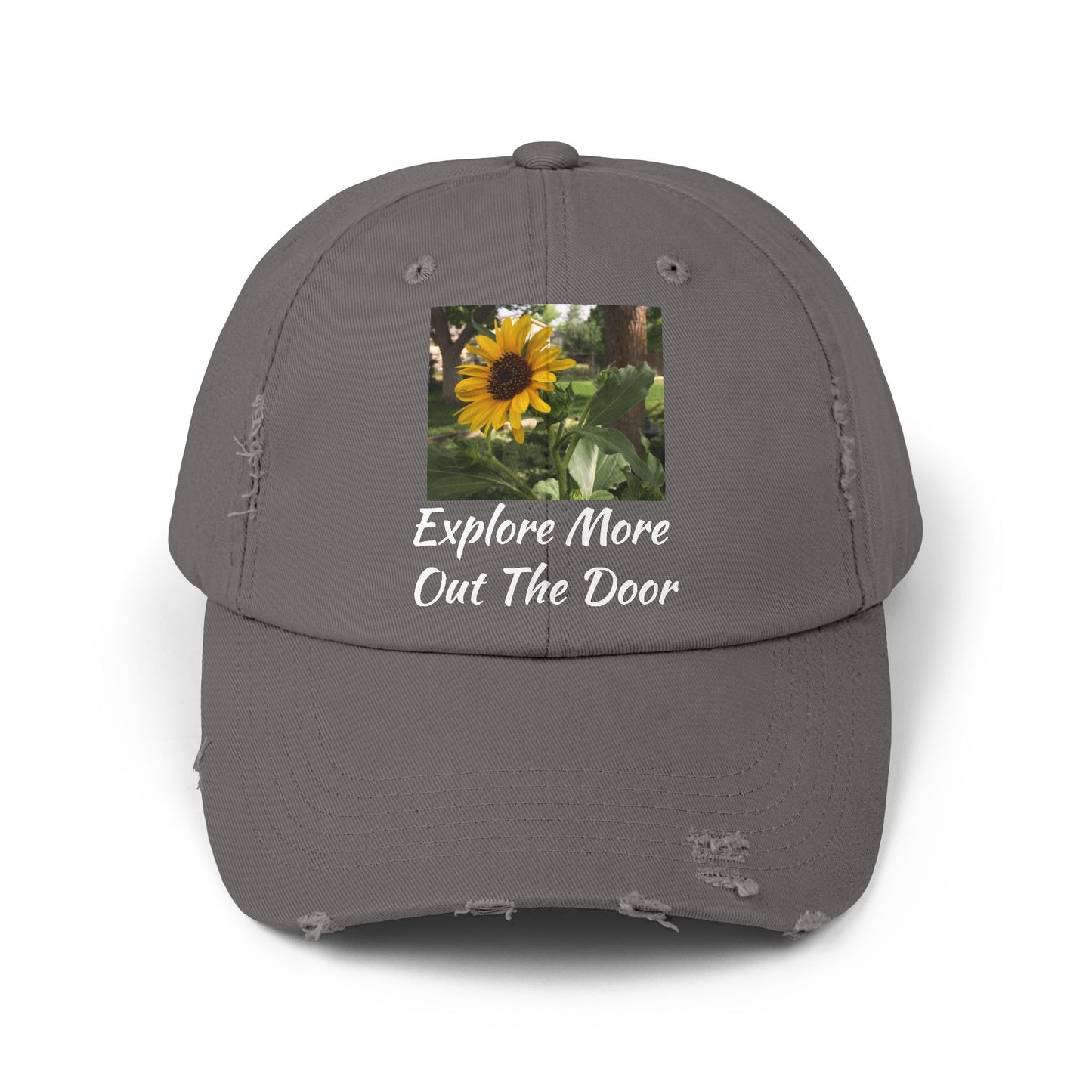 Sunflower Adventure Explore More Out the Door Distressed Cap