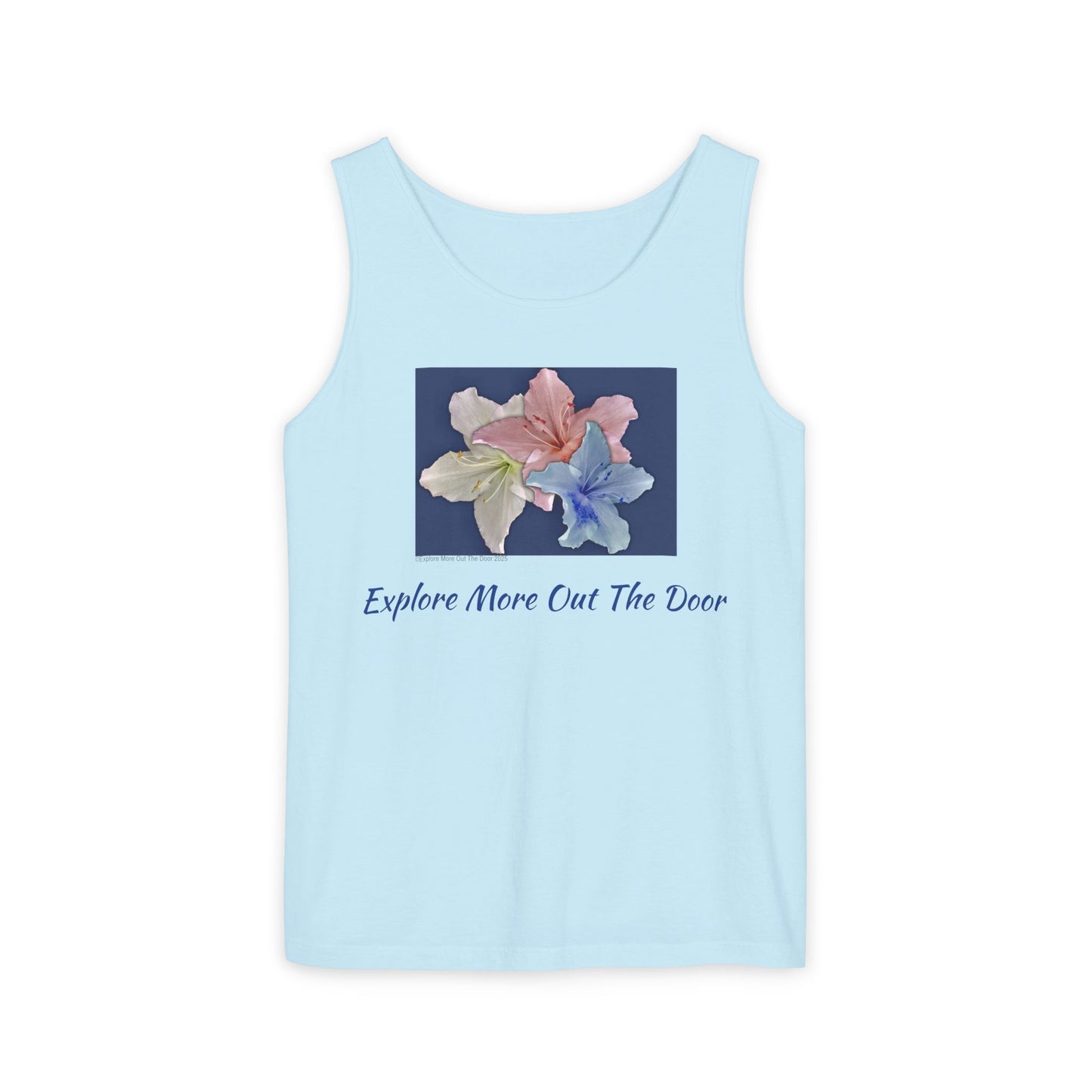 Red, White, and Blue Floral Tank Top - perfect for summer days