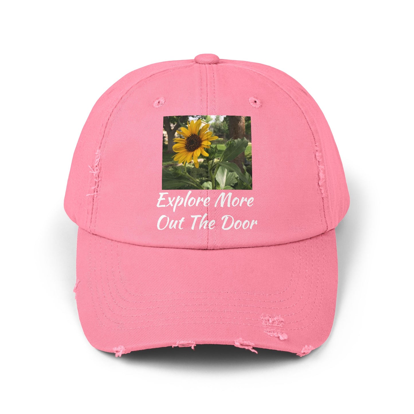 Sunflower Adventure Explore More Out the Door Distressed Cap
