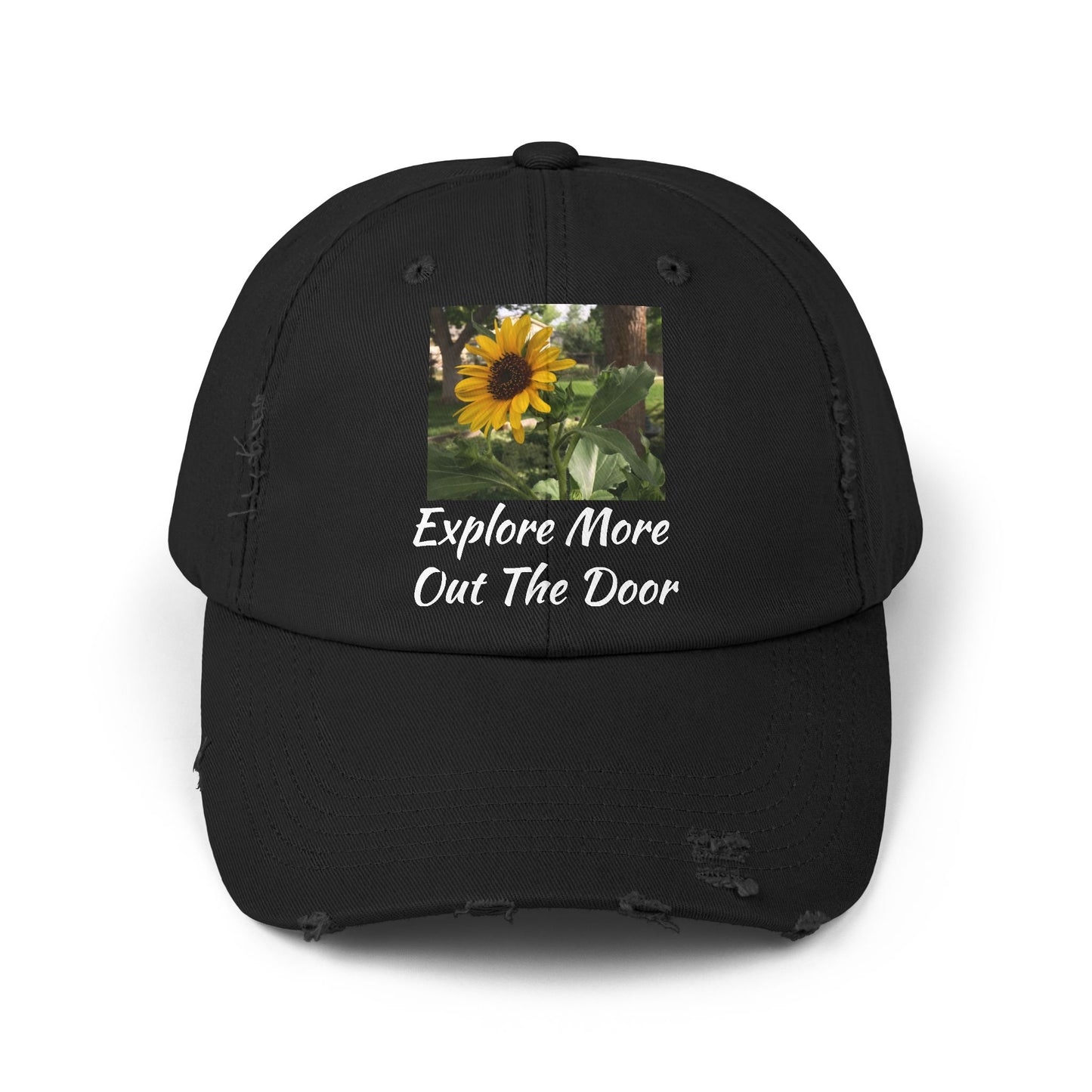 Sunflower Adventure Explore More Out the Door Distressed Cap