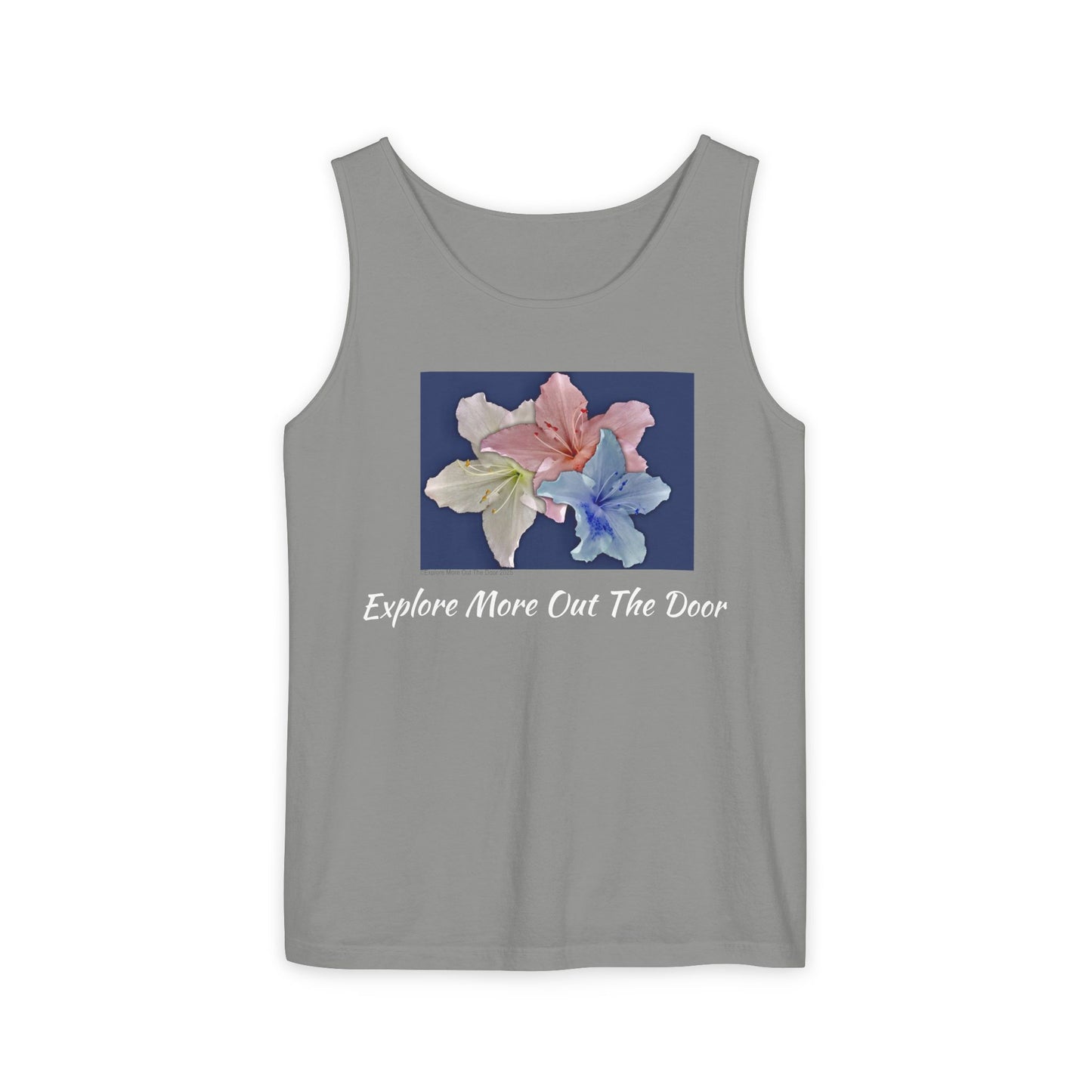 Red, White, and Blue Floral Tank Top - perfect for summer days